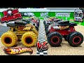 Toy Diecast Monster Truck Racing Tournament | Round #33 | HotWheels Bone Shaker Battle