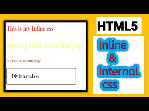 Html5 Tutorial Inline Internal Css In Html Web Development Tutorial 9