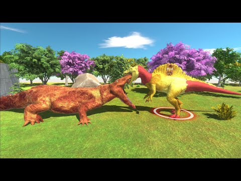 FIRE PURUSSAURUS CROCO DEATH RUN - Animal Revolt Battle Simulator