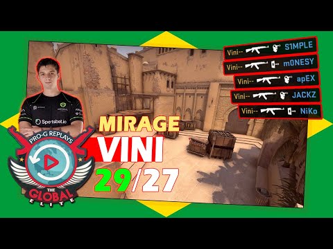 Vini stream ft. FalleN | 29 Kills | Mirage