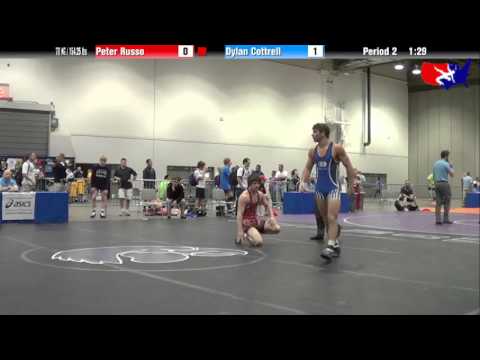 Peter Russo vs. Dylan Cottrell at 2013 Junior Nationals - FILA - FS