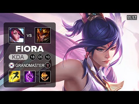 Fiora Top vs Jarvan IV - KR Grandmaster Patch 11.17