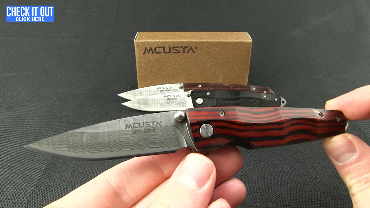 Mcusta Gentleman's Series Knife w/ Black Micarta (2.75" Damascus) MC-52D