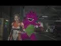 Barney The Dinosaur As Mr X Resident Evil 2 PC Mod Vs Claire With Sound Effects