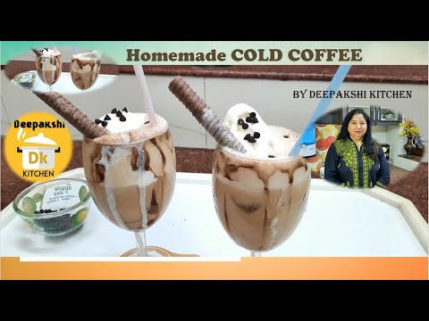 COLD COFFEE // Homemade COLD COFFEE // घर पर बनाये होटल से भी बेहतर कोल्ड कॉफ़ी By DEEPAKSHI KITCHEN