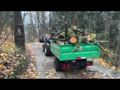 Mini traktor Solis 26, trailer in forest, S02:E02