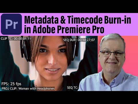 Metadata & Timecode Burn-in in Adobe Premiere Pro