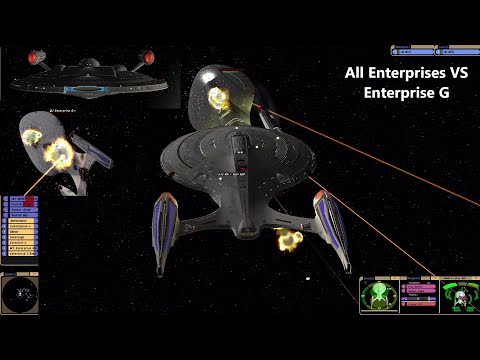 USS Enterprise A,B,C,D,E,F,J VS Enterprise G | Star Trek Bridge Commander Battle |