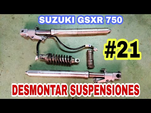 21 Desmontar Suspensiones Moto ➿ Horquillas y Amortiguador para mantenimiento, renovar y reparar