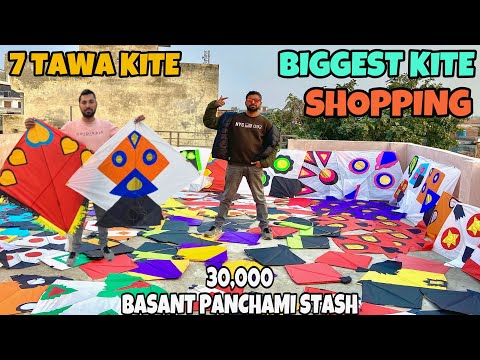 BIGGEST KITE SHOPPING FOR BASANT PANCHAMI 2023🪁Flying Biggest Kite |Gattu Stash 2023|Kite festival