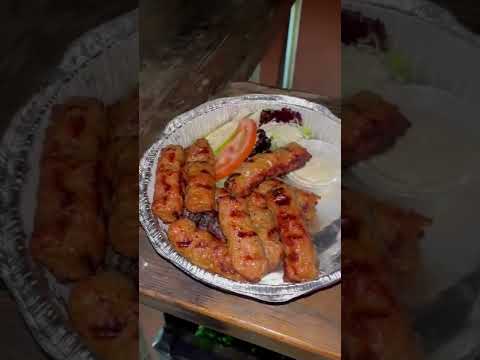 Albanian veal sausages with salad 🥗 from Si n'shpi Balkanian food 🥘 restaurant