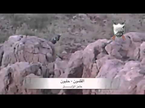 استهداف حاجز المزابل بقذائف الهاون من قبل لواء الغرباء في القلمون في محافظة ريف دمشق