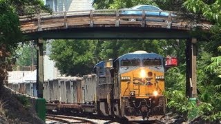 preview picture of video 'Fast CSX Train Thru Washington Grove'