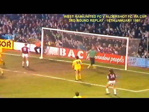 WEST HAM UNITED V ALDERSHOT - 3RD ROUND  REPLAY- 16TH JANUARY 1991