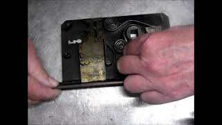 Old lock with slanted forend follower spring renewed Video 2096 | locksmith Oldorf