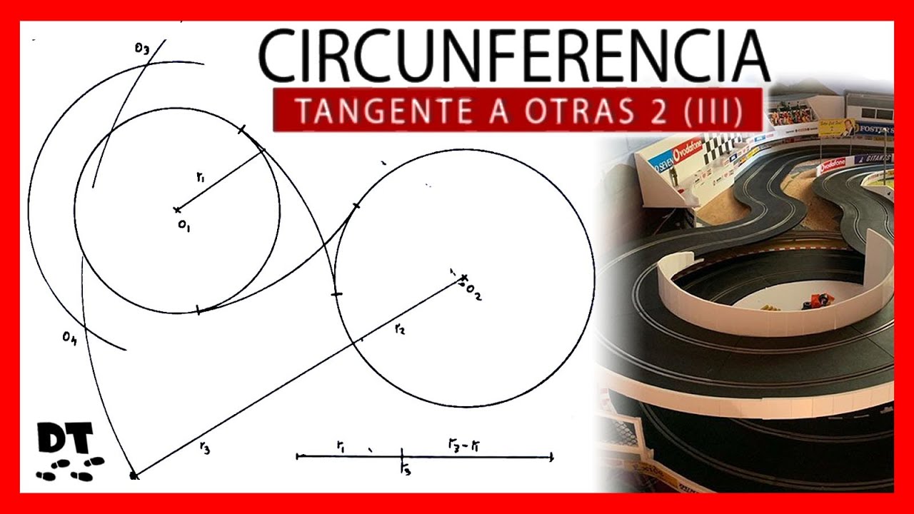 😎 Circunferencia tangente a DOS circunferencias ⭕⭕ (suma y resta) Dibujo técnico paso a paso
