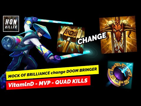 HoN Swiftblade PORTAL KEY with MOCK OF BRILLIANCE change DOOM BRINGER - MVP