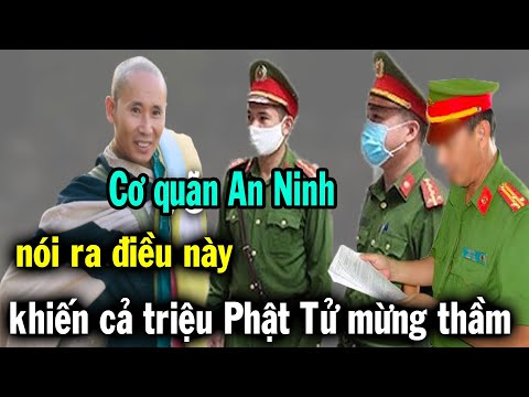 Tin vui, cơ quan An Ninh bất ngờ lên tiếng về Thầy Minh Tuệ khiến cả triệu phật tử xúc động
