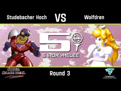 Studebacher Hoch (Captain Falcon) vs Wolfdren (Peach) - Melee Round 3 -  Five Iron Melee 33