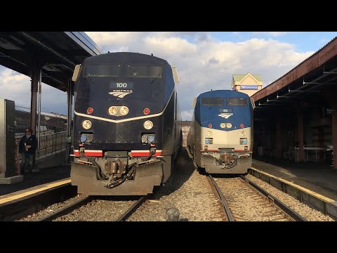 Thanksgiving Weekend Amtrak Trains in New England with Tons of Heritage Units! 11/25/22
