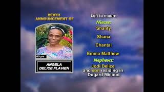 Angela Delice Flavien ~ Long Obituary