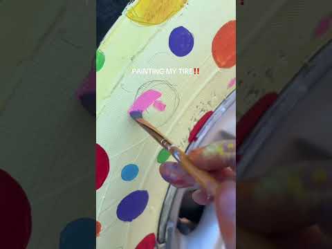 painting My tire!! #viral #foryou #funny #painting #car