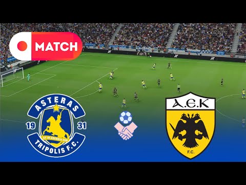ΑΕΚ Αθήνας vs Αστέρας Τρίπολης | Ελληνική Σούπερ Λιγκ 2025 Προσομοίωση Gameplay | eFootball PES 2021