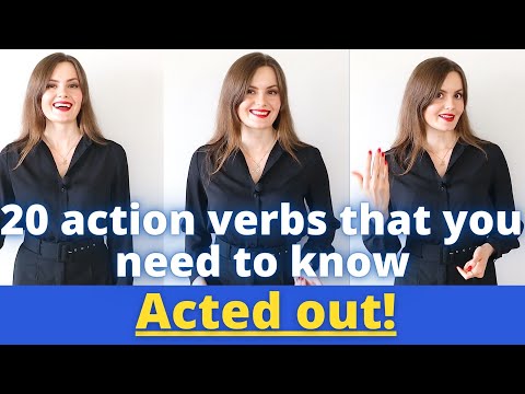 Verbs Acted Out. 20 action verbs. Memorize 20 action verbs with me. Easy way to memorize verbs.