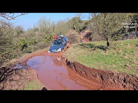 Porsche Cayenne S V8 E1 Off-road Driving the Water Hole in Zone 9 at Dalton 4x4 Offroad