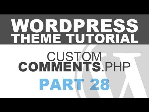 Responsive Wordpress Theme Tutorial Part 28 Comments Php