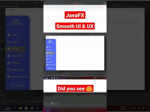 Look at these Smooth UI UX Design | JavaFx 😍 #futuretech