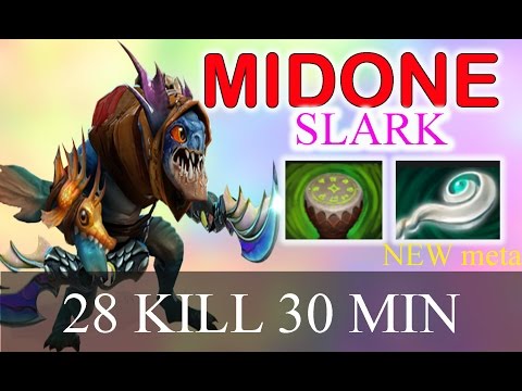 Slark Midone- Dota2 7.04 - Carry slark in new meta 28 kill in 30 min - Eazy Dota2