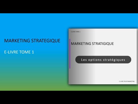 E-livre : Marketing stratégique les options stratégiques