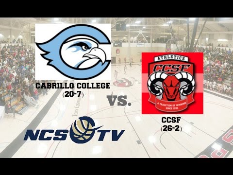 CCSF vs Cabrillo College Men's Basketball FULL GAME LIVE 2/25/17