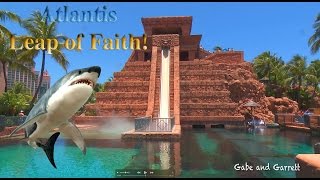Atlantis Leap of Faith Water Slide - Gabe and Garrett Go To The Bahamas!
