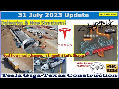 New W Structure! 25-Day Review & Crash Test Track Details!  31 July 2023 Giga Texas Update (07:35AM)