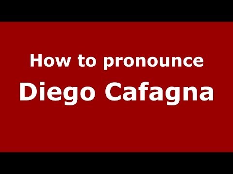 How to pronounce Diego Cafagna (Italian/Italy)  - PronounceNames.com