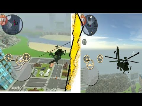 Two places where you can find a helicopter in rope hero vice town