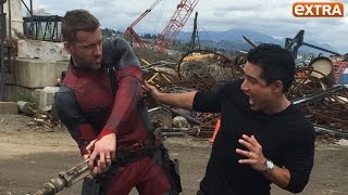 "Extra" on the "Deadpool" Set with Ryan Reynolds