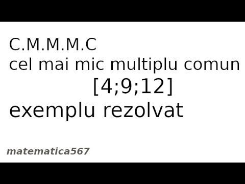 CMMMC exemplu rezolvat