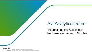 Avi App Analytics Demo