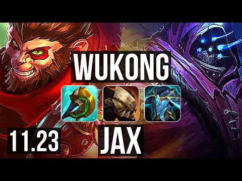 WUKONG vs JAX (TOP) | 2.8M mastery, 11/3/7, Godlike | EUW Diamond | 11.23