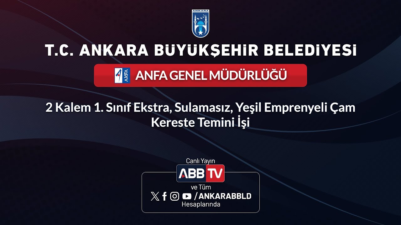 ANFA GENEL MÜDÜRLÜĞÜ - 2 Kalem 1. Sınıf Ekstra, Sulamasız, Yeşil Emprenyeli Çam Kereste Temini İşi