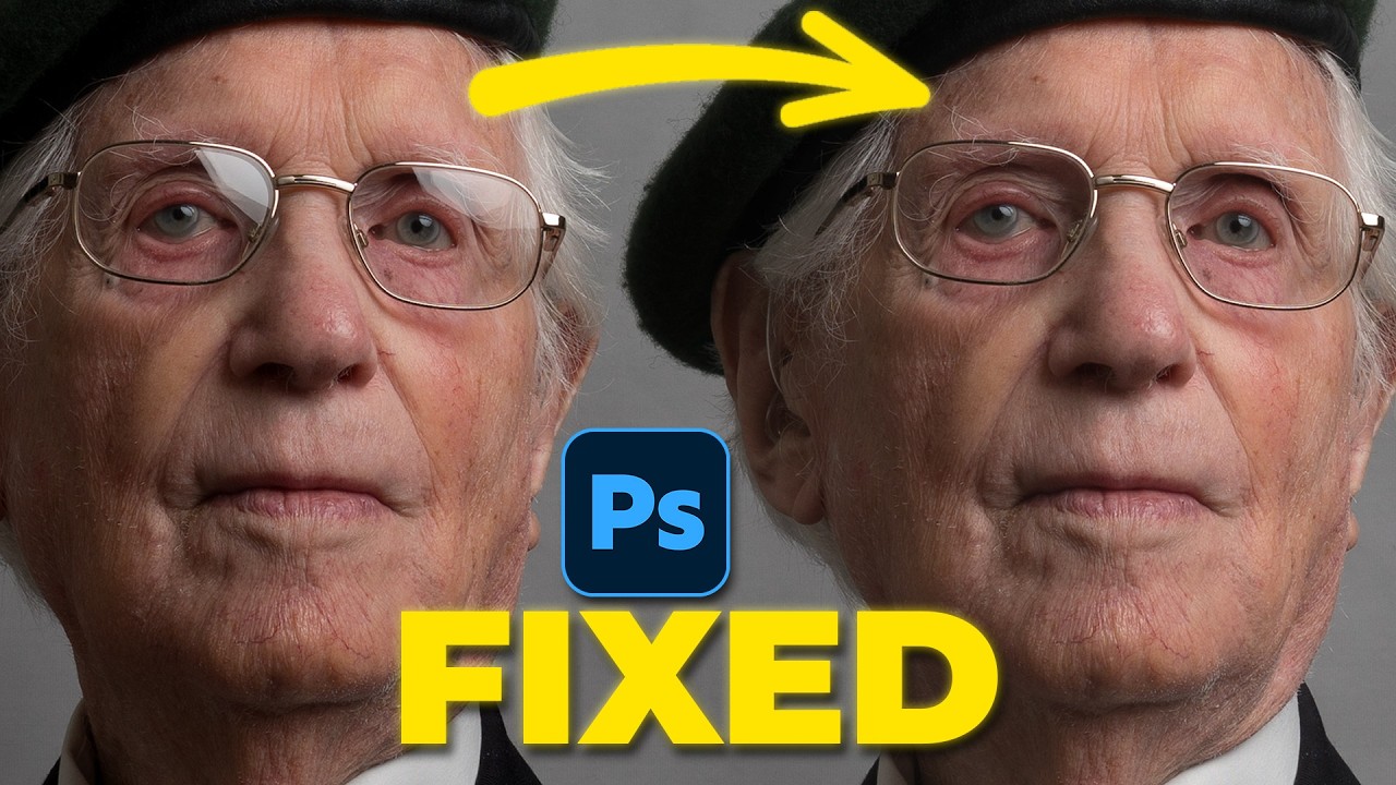 Instantly Fix "Impossible" Glasses Reflections in Photoshop