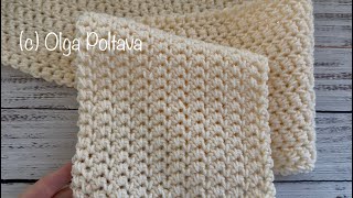 EASY One Row Repeat Crochet Reversible Scarf