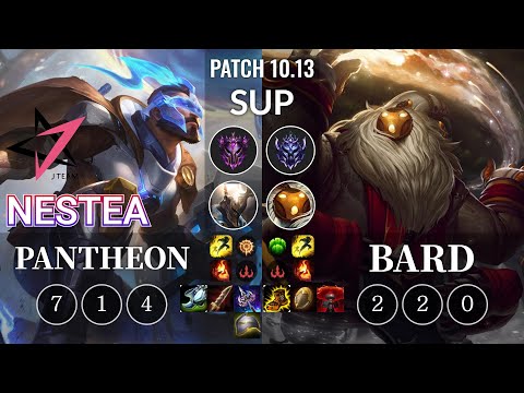 JT Nestea Pantheon vs Bard Sup - KR Patch 10.13