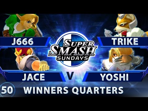 SSS 50 - J666 & Jace (Blue) vs. Trichael Man & Yoshi (Red) - SSBM Winners Quarters - Smash Melee