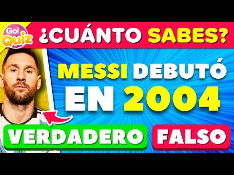 Adivina si es VERDADERO o FALSO 🤔✔️❌ Trivia de Preguntas de FÚTBOL ⚽ - Gol Quiz