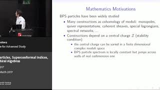 Clay Cordova - BPS Particles, Superconformal Indices, and Chiral Algebras