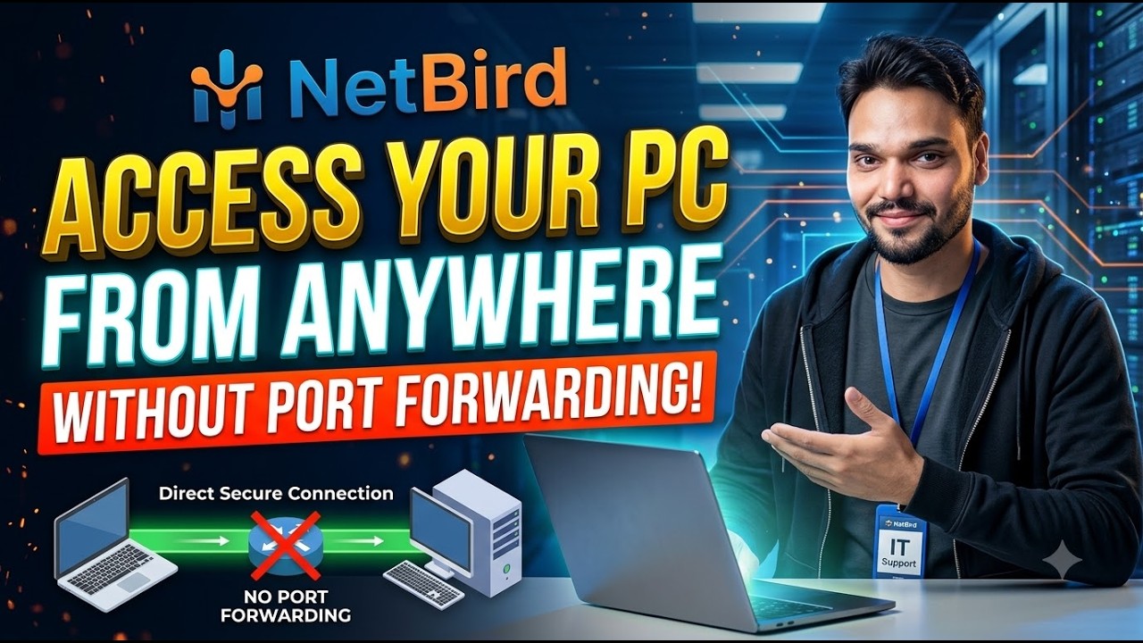 Vzdálená plocha bez statické IP 🔥 | NetBird tutoriál pro Windows